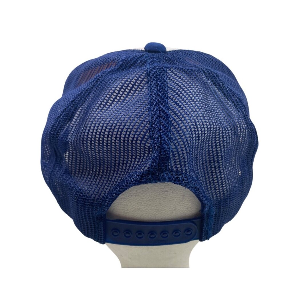 Vintage White & Blue Valvoline Mesh Snapback Trucker Hat Cap Adjustable - Picture 5 of 9